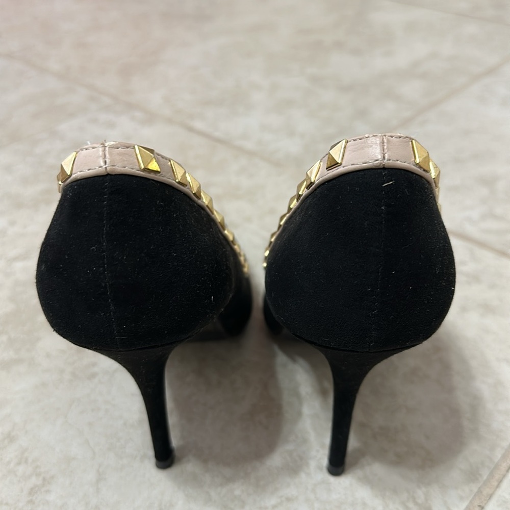 Charlotte Russe Black Studded Heels NEW Sz 8 - Picture 5 of 6